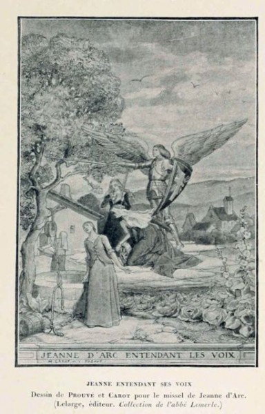 Jeanne entendant les voix - dessin de Prouve et Carot