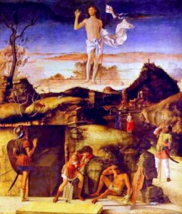 Pâques, Dimanche de la Résurrection - histoire pour le catéchisme - Giovanni Bellini. La Resurrection, 1475-79.