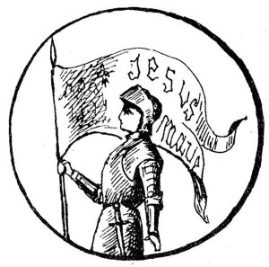Vignette, Sainte Jeanne d'Arc en armure - récit pour le catéchisme