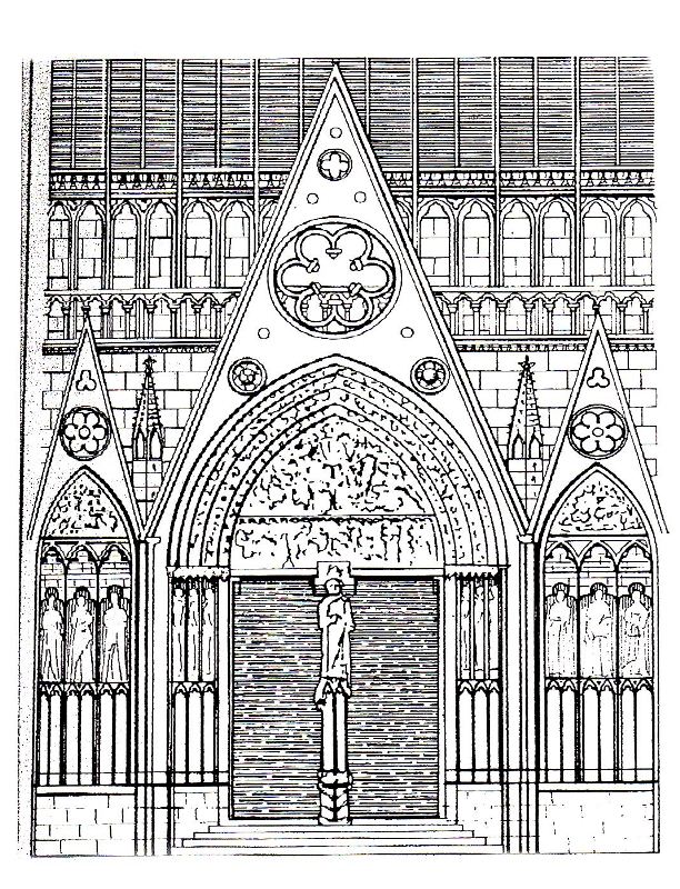 coloriage portail notre dame de paris 2
