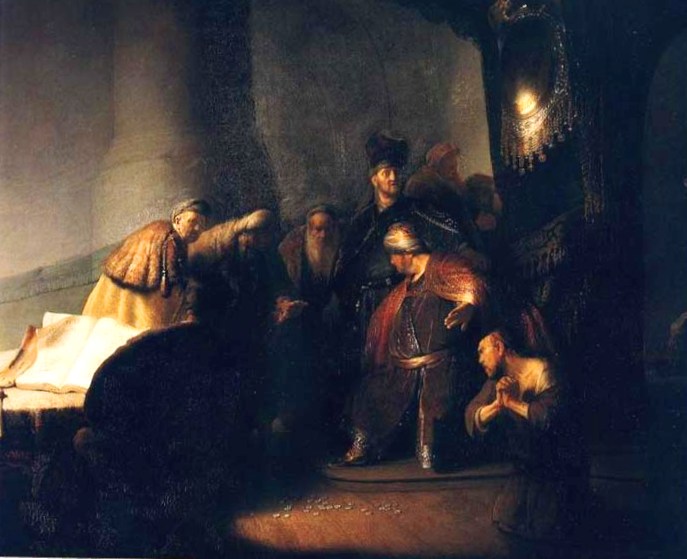Littérature à télécharger, lire et raconter - Rembrandt van Rijn - Judas Rapportant 30 Deniers (1629)