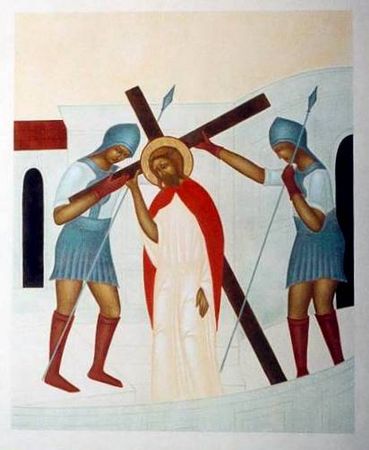 Chemin de croix pour la jeunesse - 02 - Il reçoit la croix