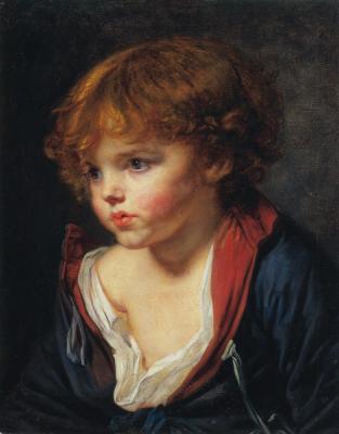 Jean-Baptiste Greuze - Petit garçon blond à la chemise ouverte