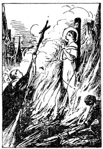 Sainte Jeanne d'Arc est brûlée vive à Rouen.  histoire pour la jeunesse