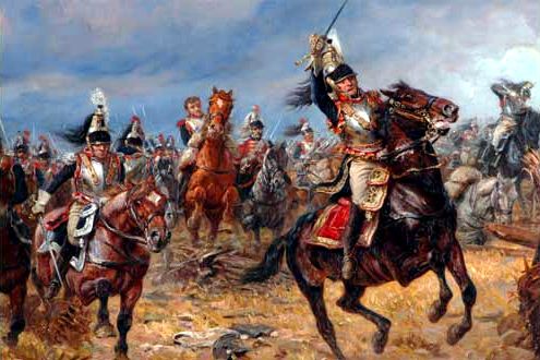 Histoire pour le KT : Le Général de Caulaincourt conduisant la charge des cuirassiers à la bataille de la Moskova, le 7 Septembre 1812