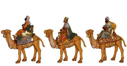 Caravane des rois mages venue d'Orient sur leur chameau