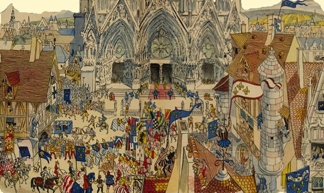 Histoire de Jeanne d'Arc - Jeanne d'Arc et le roi Charles VII à Reims
