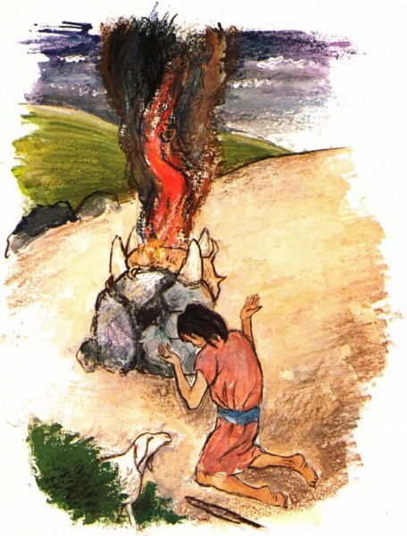 figure eucharistique - L'agneau offert en sacrifice par Abel