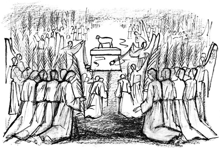 Adoration de l’Agneau de Dieu Et maintenant une histoire