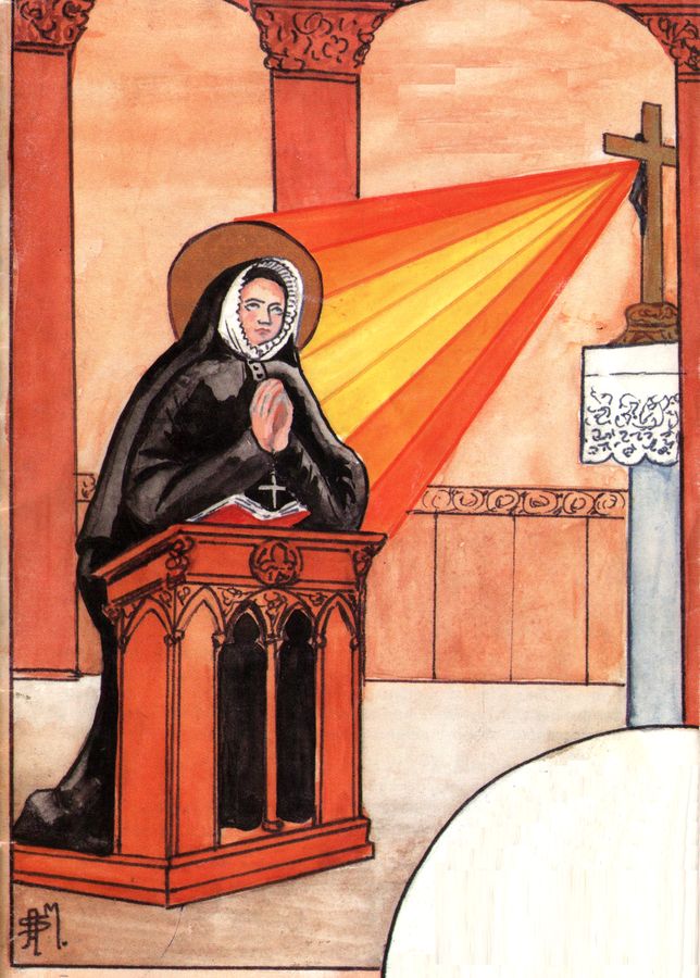 Sainte Madeleine Sophie Barat en prière