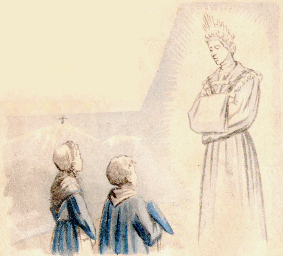 La Sainte Vierge apparait aux enfants à La Salette