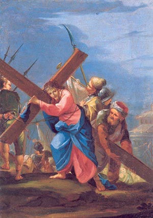Prière du Chemin de Croix pour le Carème - Jésus est aidé par le Cyrenéen à porter sa Croix