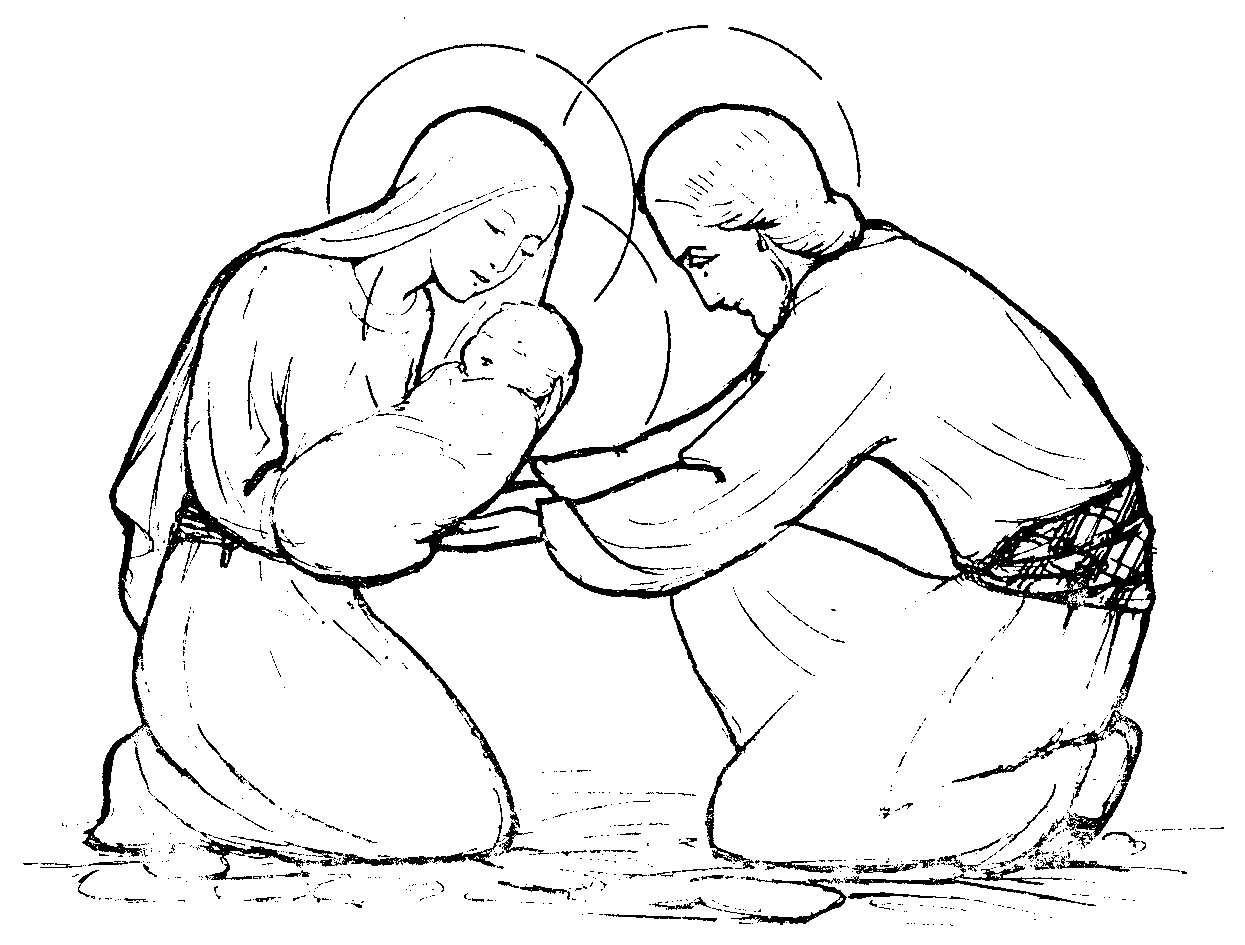 Coloriage Creche De Noel