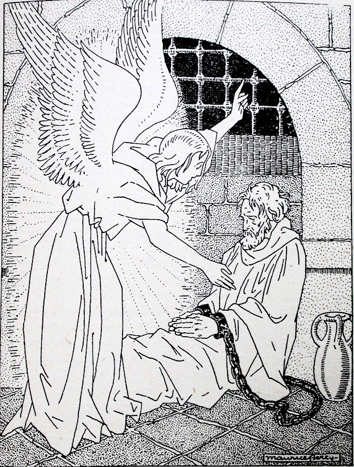 Coloriage - Saint Pierre délivré par l'ange