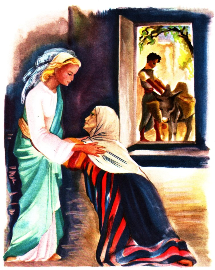 Fête de la Visitation de la Vierge Marie  LSHVM-0018b-Marie-et-Elisabeth-a-la-Visitation