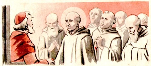 Saint Hugues reçoit saint Bruno et ses compagnons