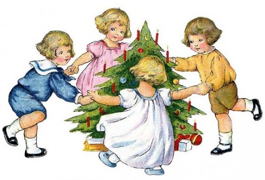 Histoires de Noël  Enfants-et-sapin-de-Noel-520x354