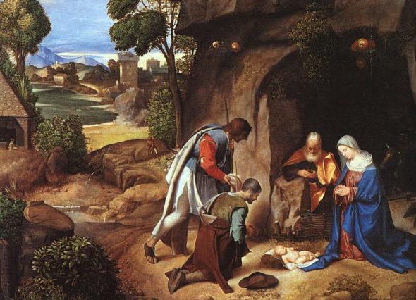 L'adoration des bergers par Giorgione