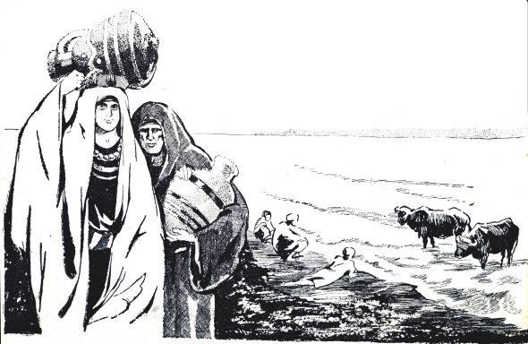 Moïse apporté sur les bords du fleuve