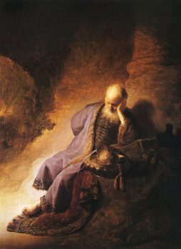 Rembrandt - Prophète Jérémie se lamente sur les ruines de Jérusalem