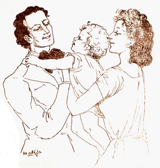Le poète, sa femme et son enfant