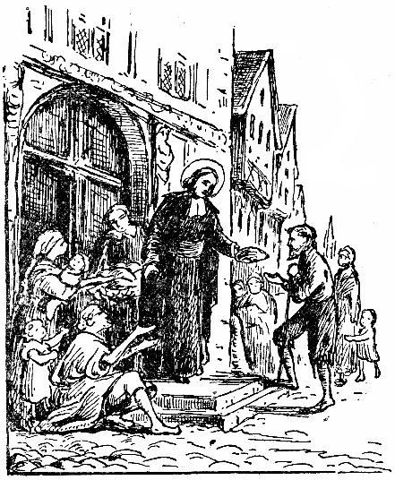 Saint Jean-Baptiste de La Salle distribuant sa fortune aux pauvres
