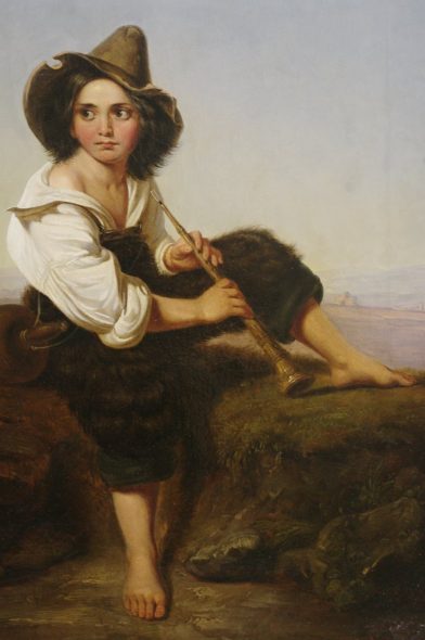 jeune berger jouant du galoubet