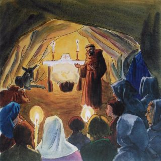 La première crèche de Saint François d'Assise