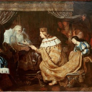Le roi David donne son sceptre à son fils David