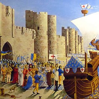 embarquement pour la croisade à Aigues-Mortes