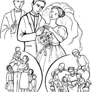 Coloriage Sacrement du Mariage