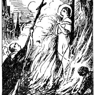 Sainte Jeanne d'Arc est brûlée vive à Rouen. histoire pour la jeunesse