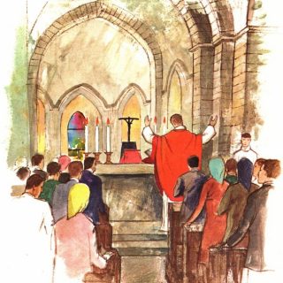 Couleurs litrugiques selon le calendrier liturgique : rouge pour les martyrs