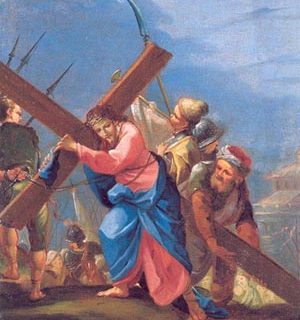 Prière du Chemin de Croix pour le Carème - Jésus est aidé par le Cyrenéen à porter sa Croix