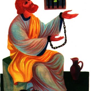 Le martyr de Saint Paul raconté aux enfants - Saint Paul enchainé en prison