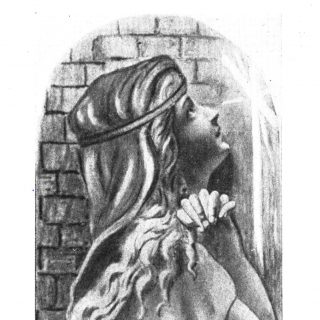 Sainte Reine en extase dans son cachot - histoire d'une jeune martyre
