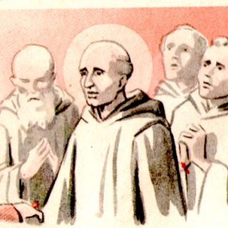 Saint Hugues reçoit saint Bruno et ses compagnons
